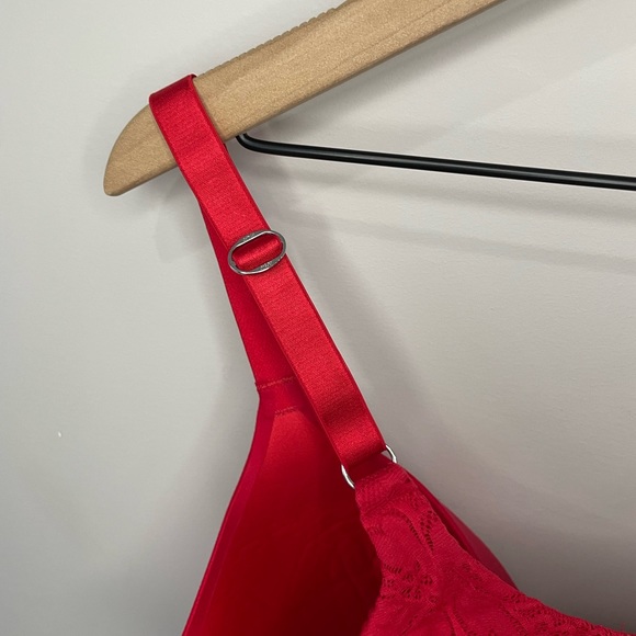 Aerie Real Sunny full coverage red lace detail bra 42DD - Picture 8 of 11